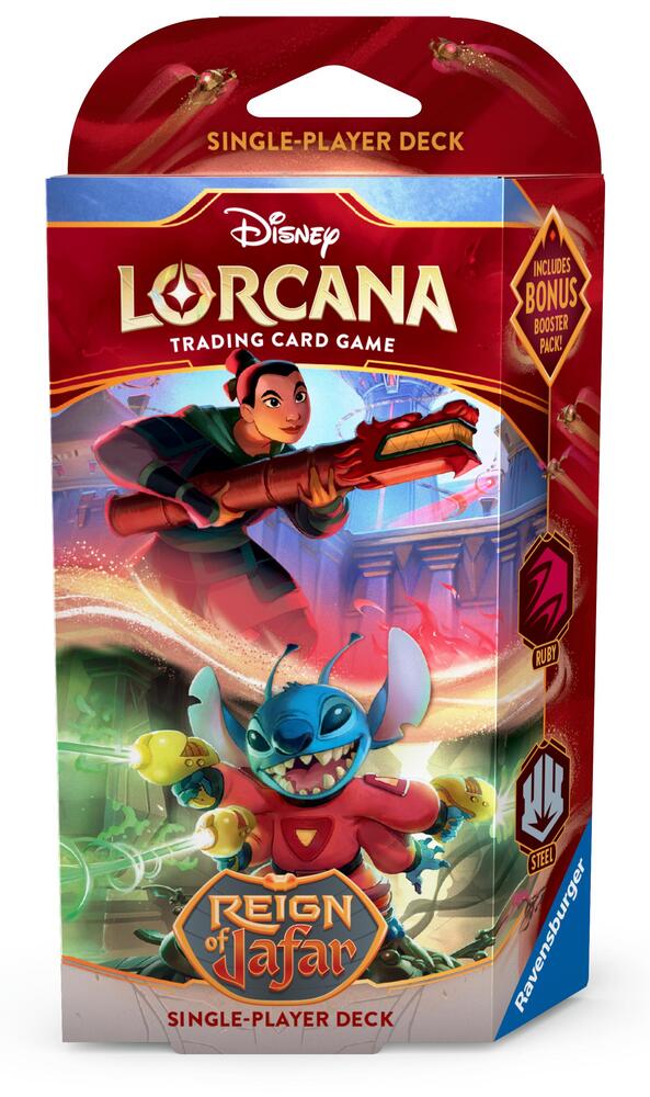 Disney Lorcana TCG: Reign of Jafar Starter Deck - Amber & Amethyst or Ruby & Steel