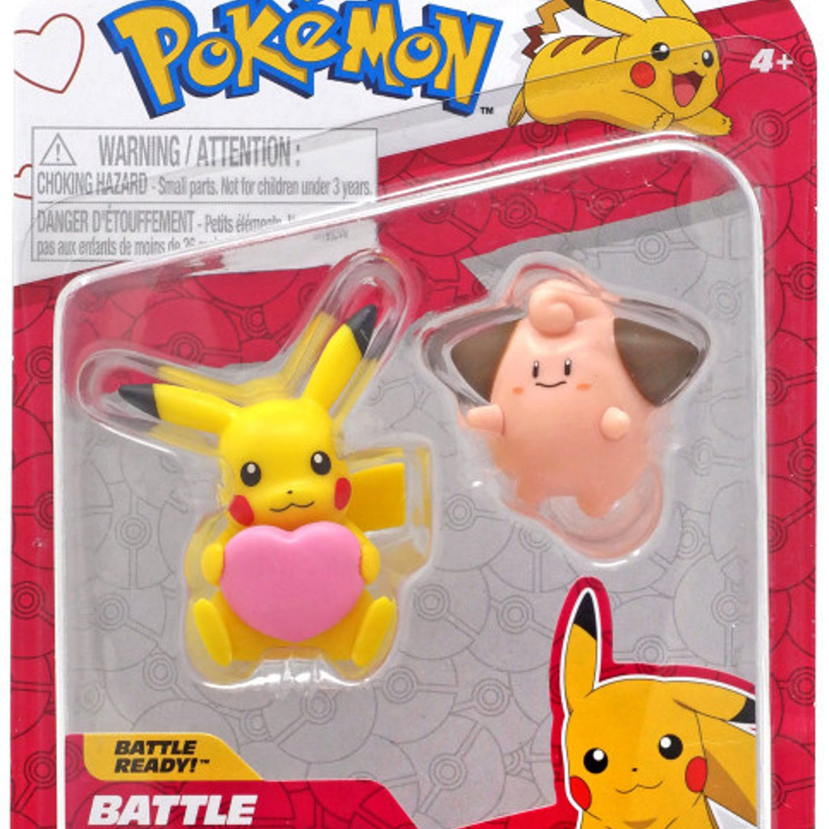 Jazwares Pokemon Battle Figure Pikachu & Cleffa Holiday 2-Pack