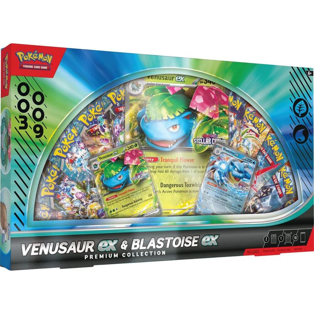 Pokémon Venusaur EX & Blastoise EX Premium Collection Box