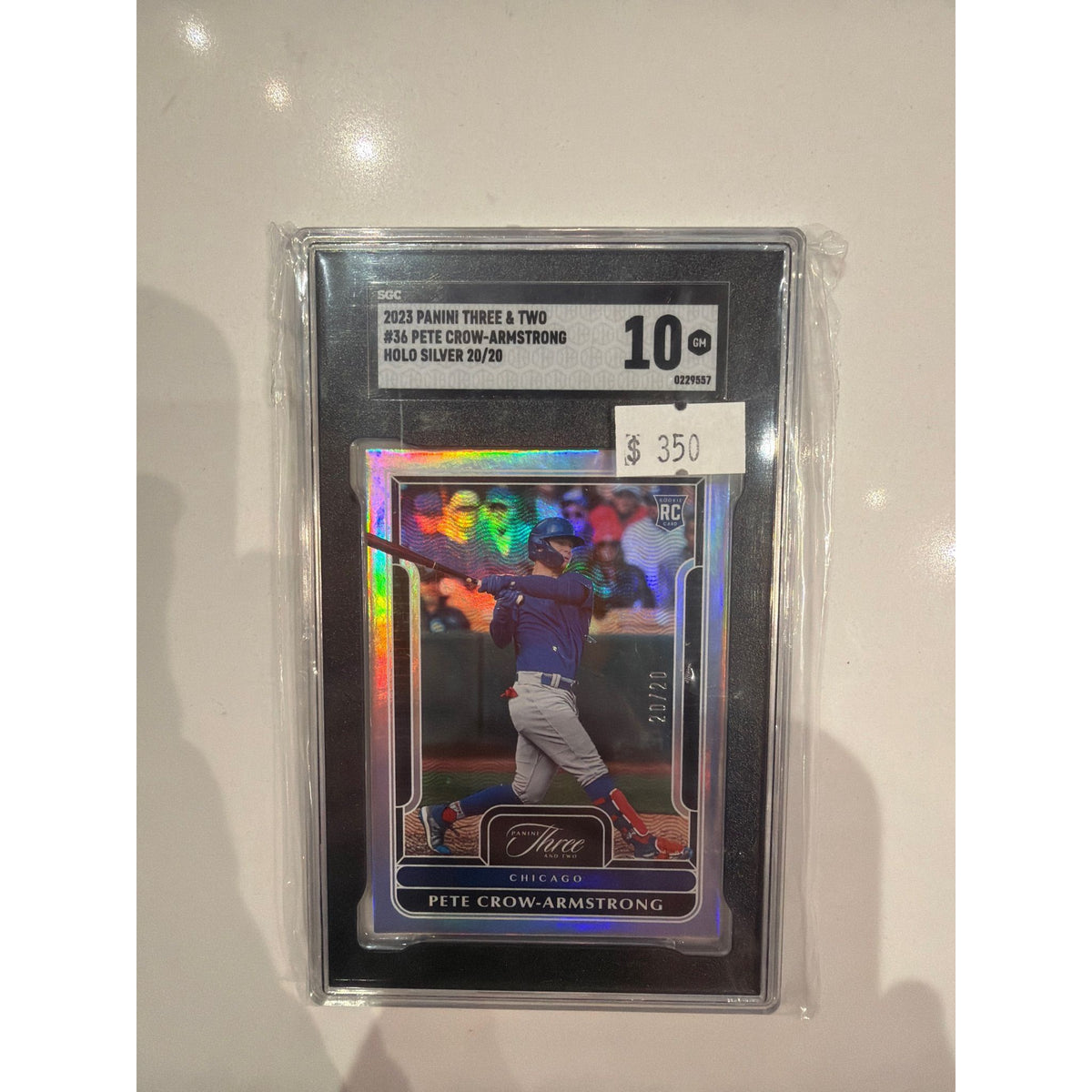 2023 Panini Three & Two Holo Silver 20/20 Pete Crow-Armstrong #36 SGC 10