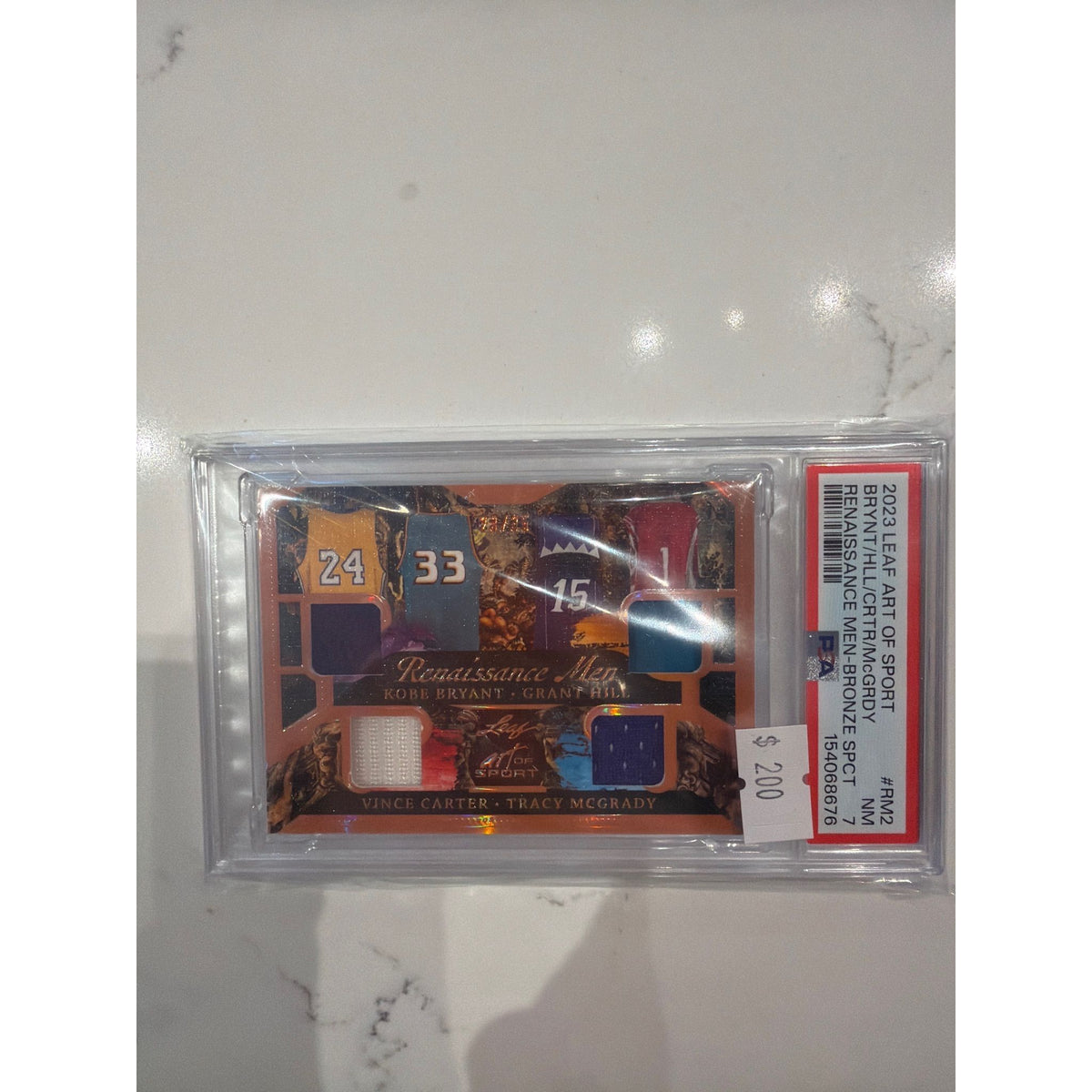 2023 Leaf Art of Sport Bryant/Hill/Carter/McGrady Renaissance Men-Bronze Spectrum #RM2 PSA 7