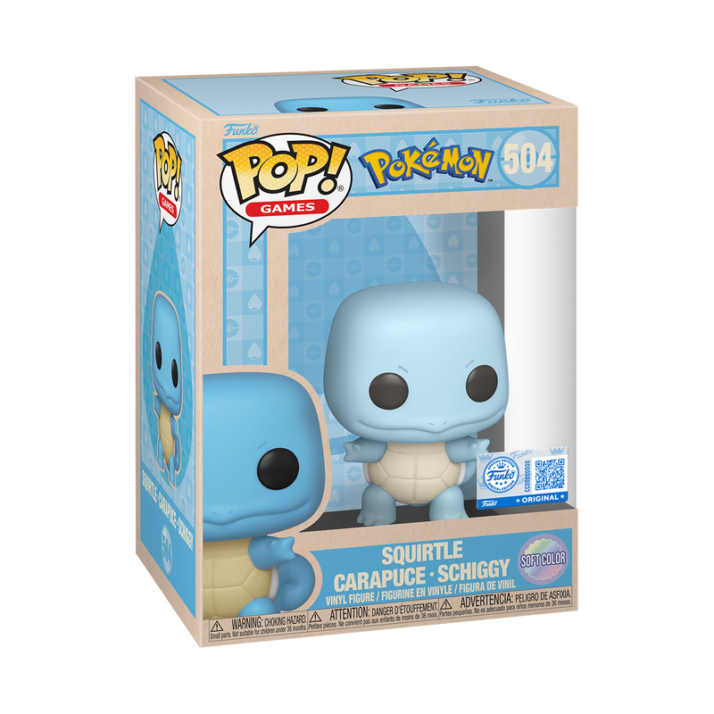 The Funko Pop! Pokémon Squirtle (Soft Color) BoxLunch Exclusive #504