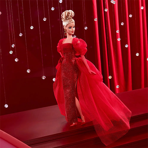 Barbie Signature Doll 80th Anniversary of Mattel Red Tulle Dress