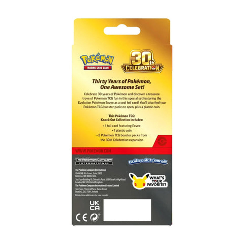 Pokémon 30th Celebration Knock Out Collection Eevee Foil Card