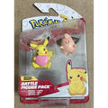 Jazwares Pokemon Battle Figure Pikachu & Cleffa Holiday 2-Pack