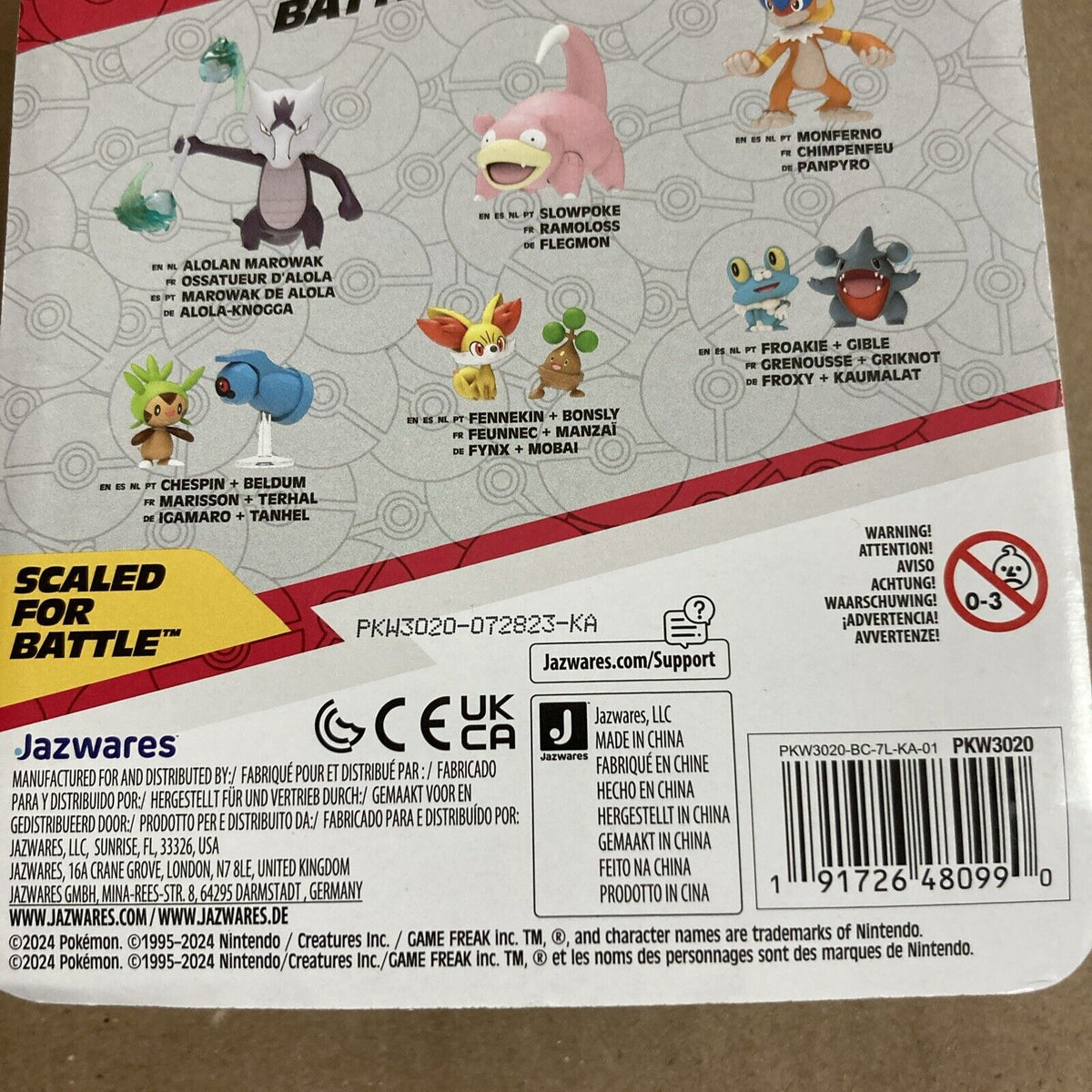 Jazwares Pokemon Battle Figure Pikachu & Cleffa Holiday 2-Pack