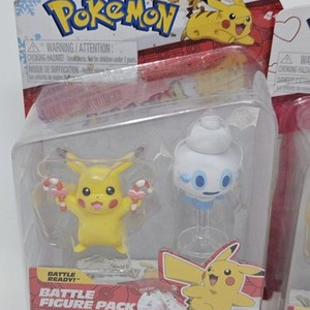Jazwares Pokemon Battle Figure Pikachu & Cleffa Holiday 2-Pack