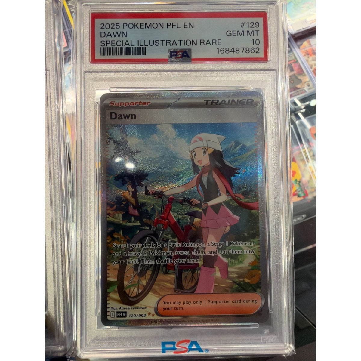 2025 POKEMON PFL EN DAWN SPECIAL ILLUSTRATION RARE #129 PSA 10