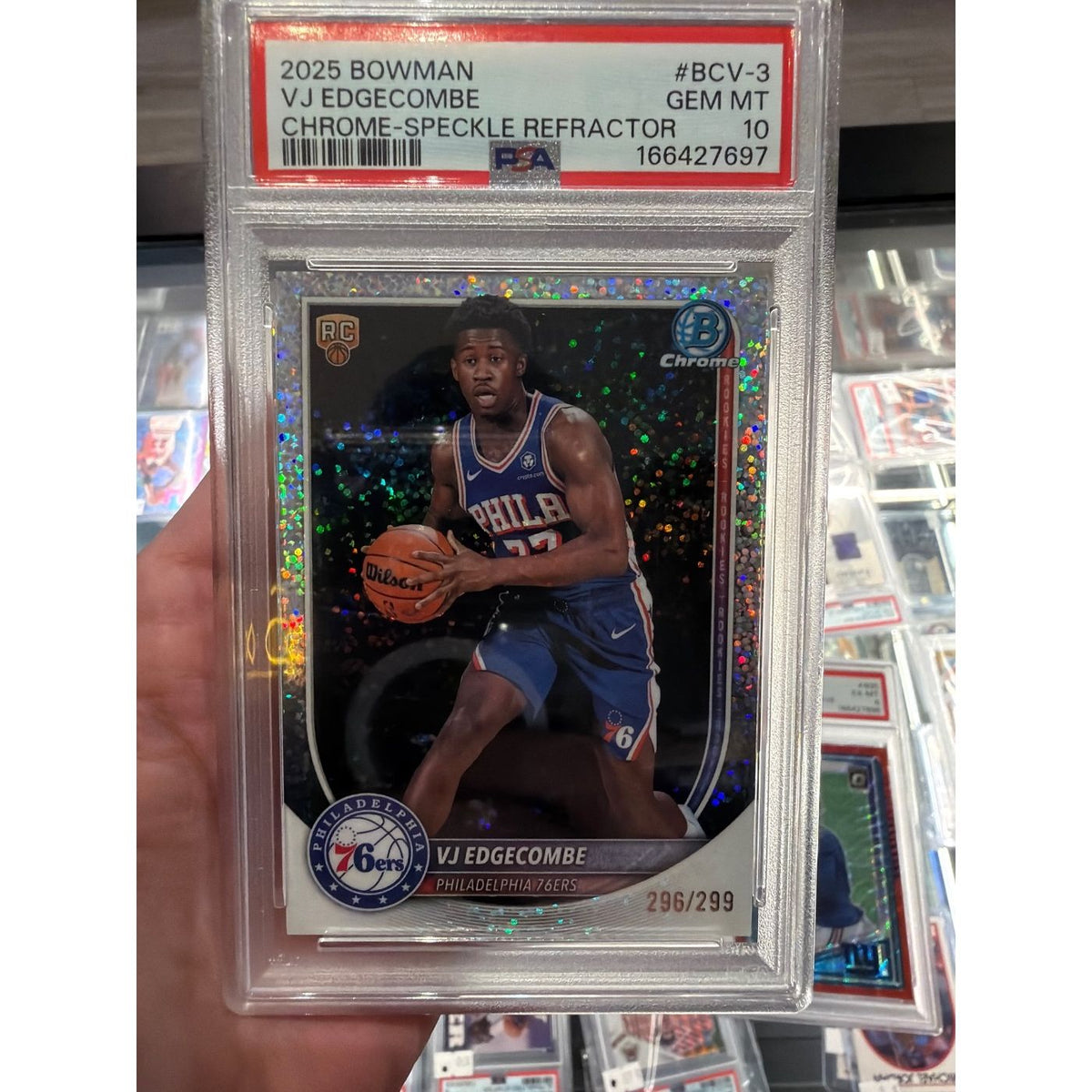 2025 Bowman Chrome-Speckle Refractor VJ Edgecombe #BCV-3 PSA 10