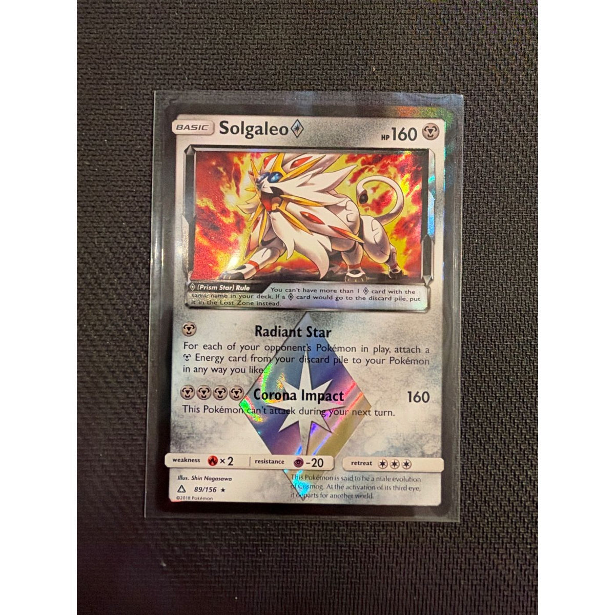 2018 Solgaleo Prism Star #89/156