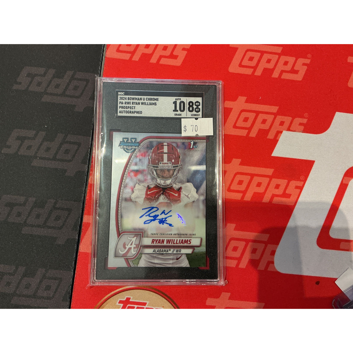 2024 Bowman U Chrome PA-RWI Ryan Williams Prospect Autograph SGC auto 10 Mt 8