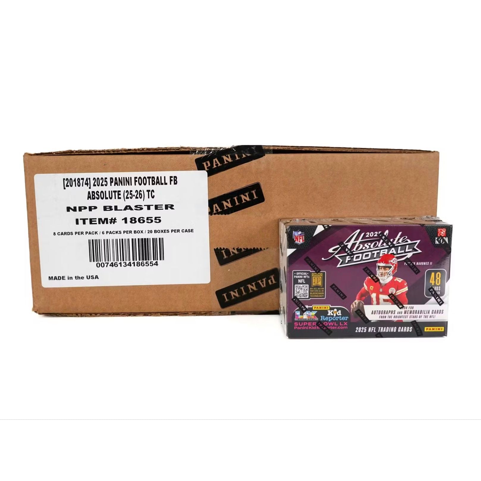 2025 Panini Absolute Football Hobby Box Case (12 Count)