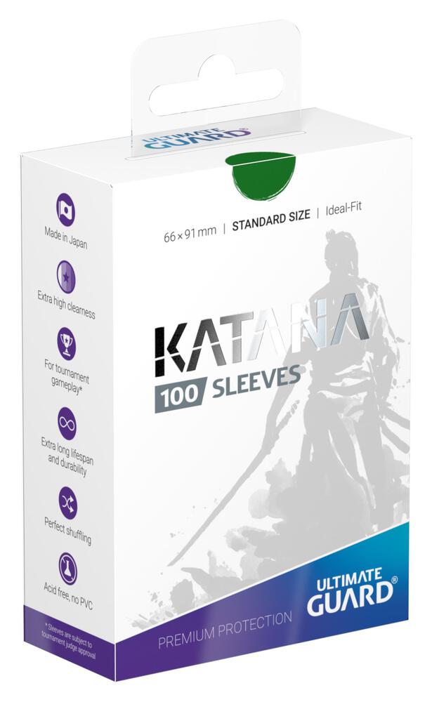 Katana Standard Size Sleeves - Green (100-Pack) - Ultimate Guard Card Sleeves Ultimate Guard Card Sleeves (Copy)