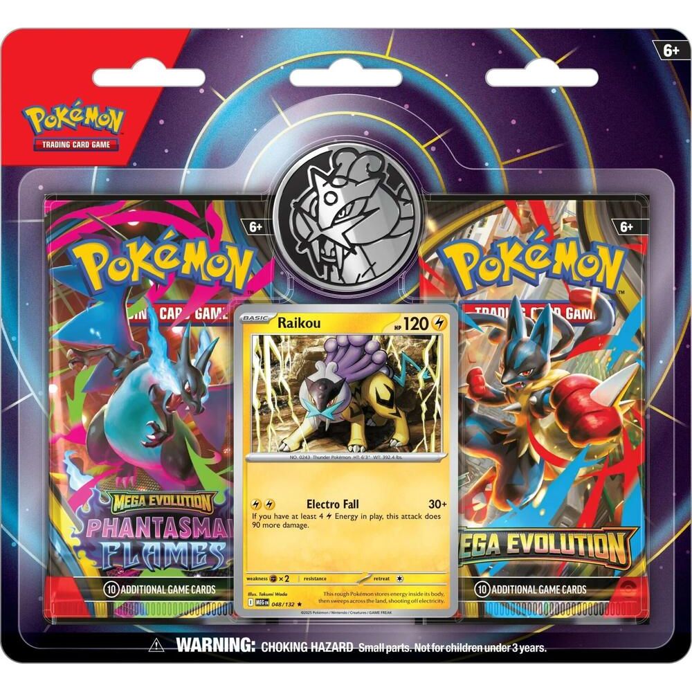 Pokémon TCG: Phantasmal Flames & Mega Evolution 2-Pack Blister - Raikou