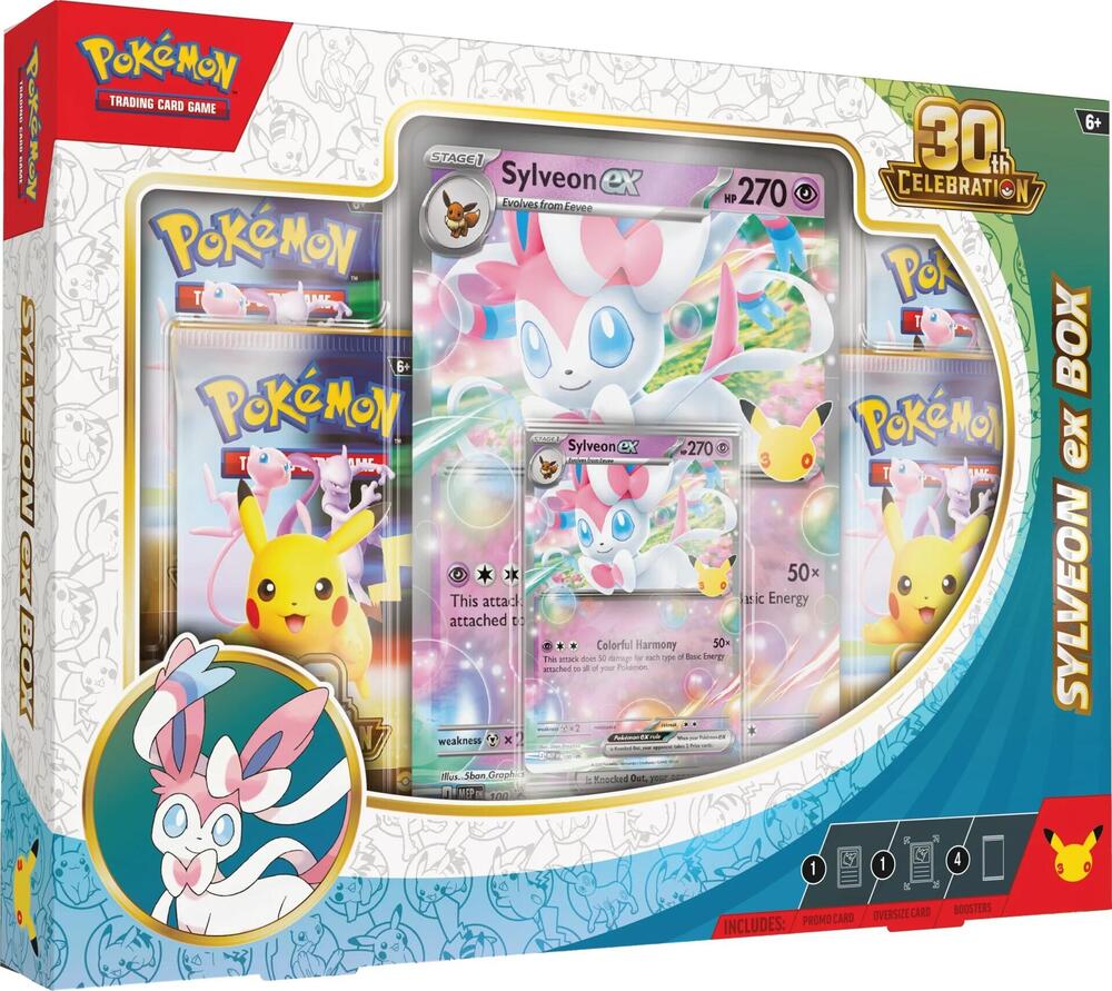 Pokemon 30th Anniversary Celebration Sylveon Ex Box