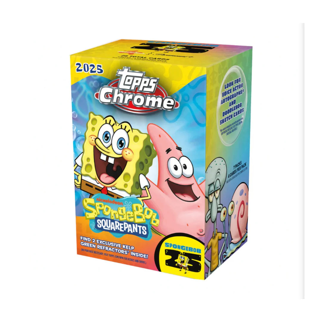 2025 Topps Chrome Spongebob Squarepants 25th Anniversary Blaster Box
