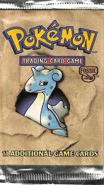 Pokémon Fossil 1st edition booster pack (lapras)
