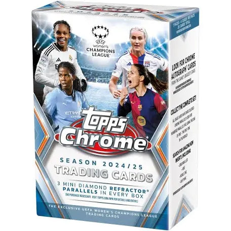 (Sealed Case) 2024-25 Topps Chrome Women’s Champion League Blaster Box