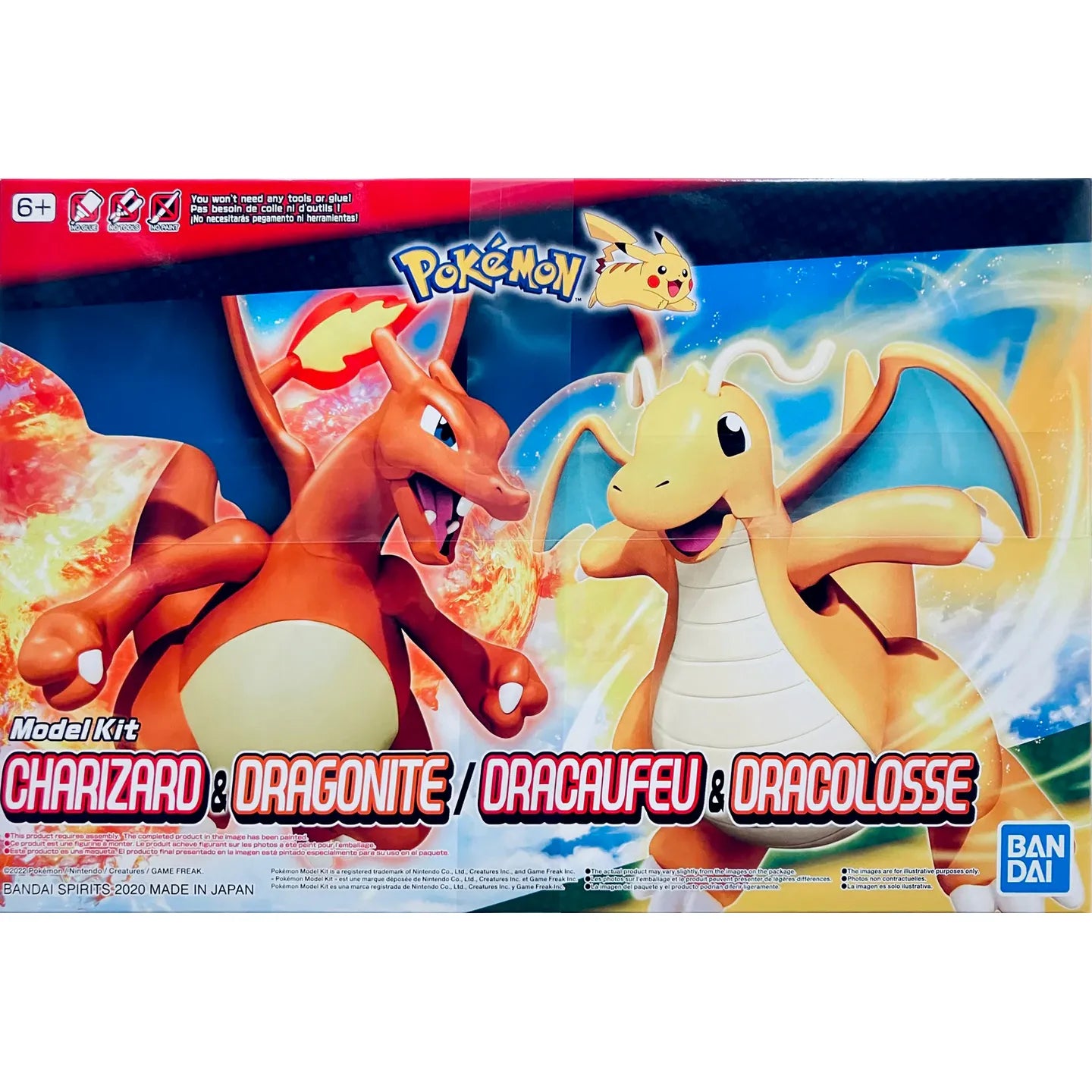 Bandai Spirits Pokémon Plamo Collection #43 Charizard & Dragonite Model Kit Set