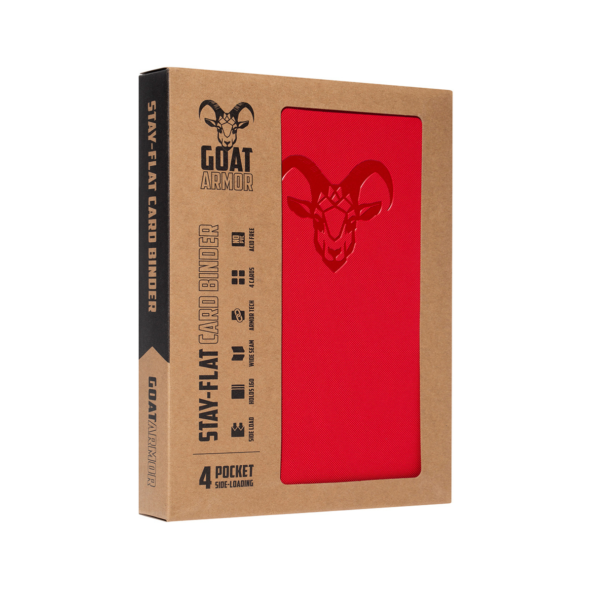 Goat Armor "Stay Flat" Card Binder (Red)