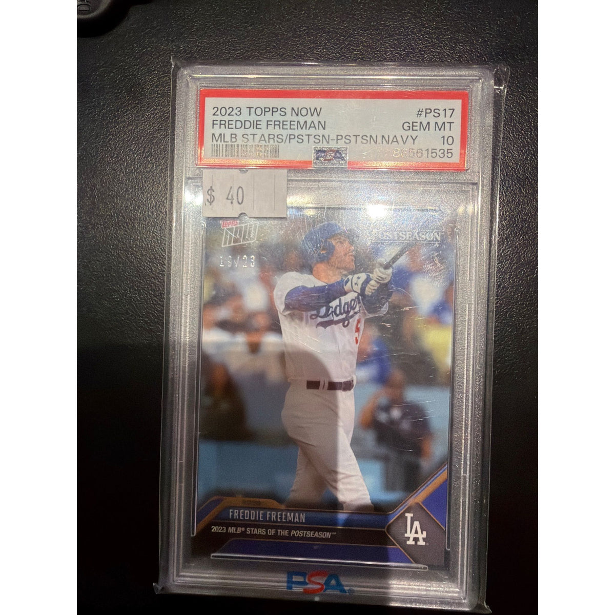 2023 Topps Now MLB Stars/Pstsn-Pstsn.Navy Freddie Freeman #PS17 PSA 10