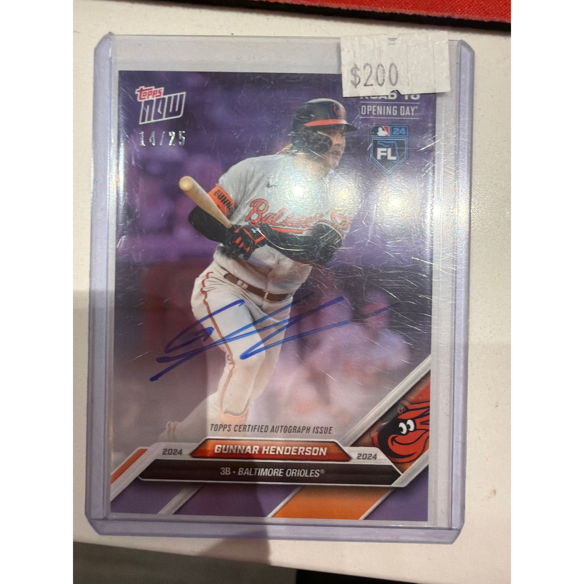 2024 Topps Now Road to Opening Day Gunnar Henderson