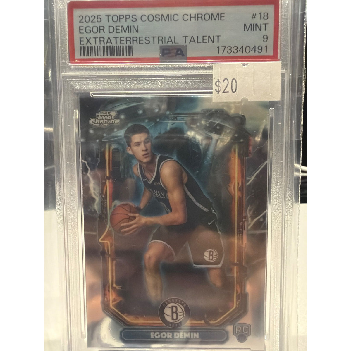 2025 Topps cosmic chrome Extraterrestrial Talent Egor Demin, PSA 9