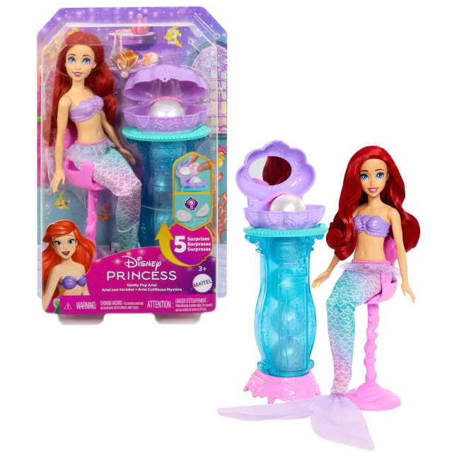 Mattel Disney Princess Ariel Vanity Pop Mermaid Fashion Doll