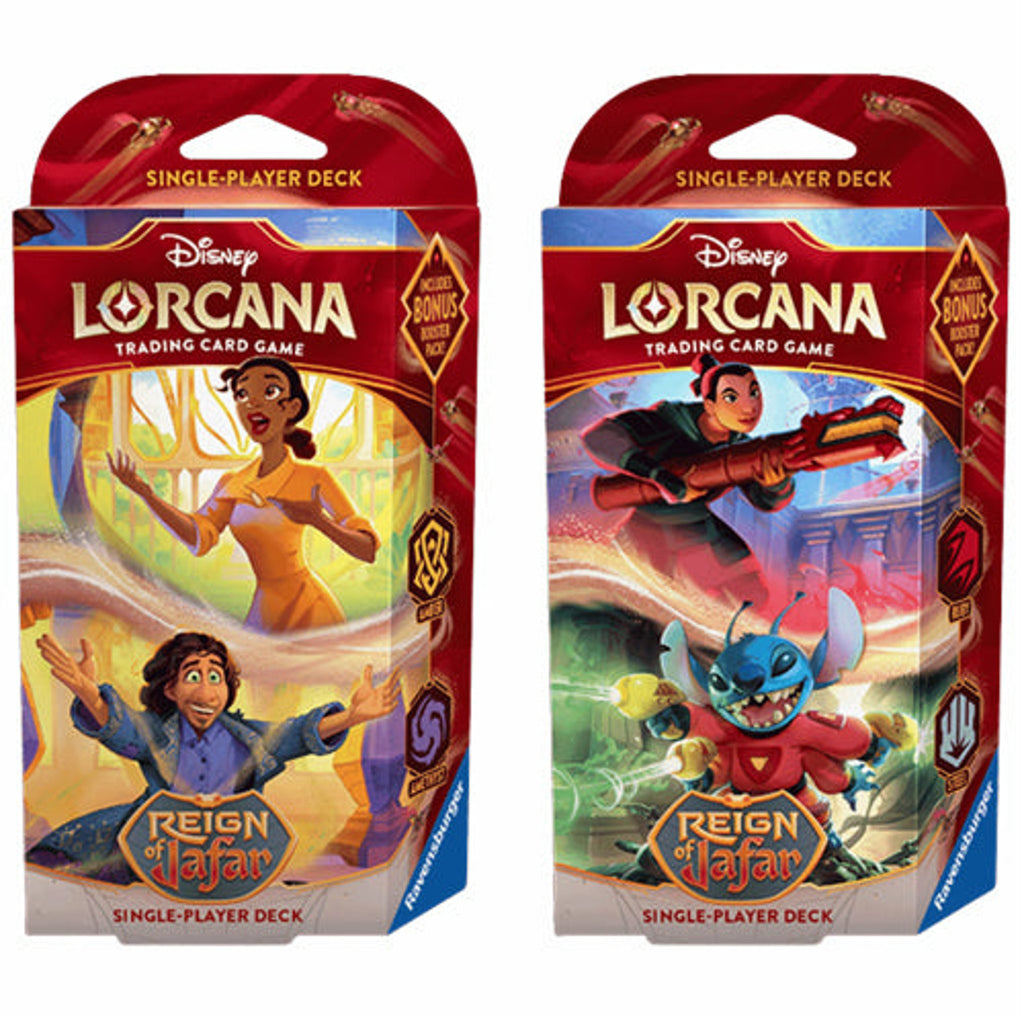 Disney Lorcana TCG: Reign of Jafar Starter Deck - Amber & Amethyst or Ruby & Steel