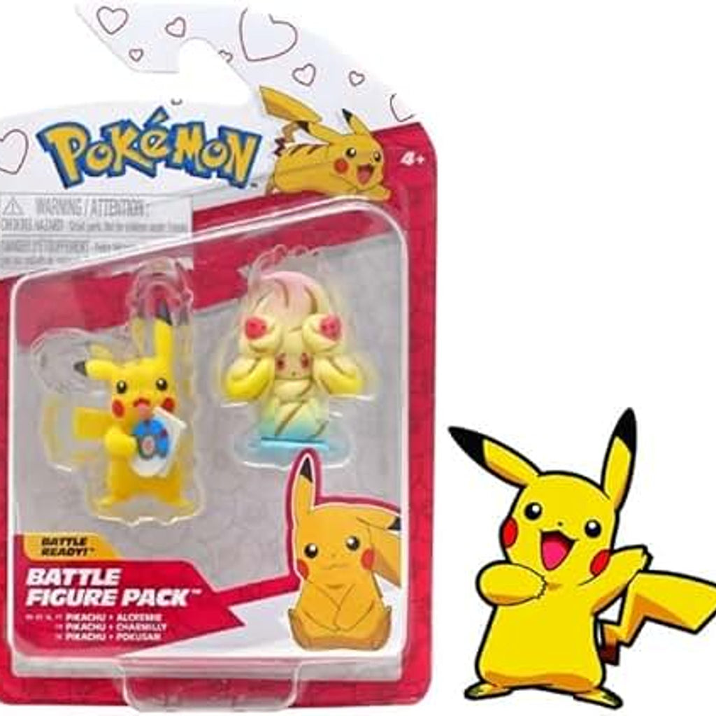 Jazwares Pokemon Battle Figure Pikachu & Alcremie Mini Figure 2-Pack