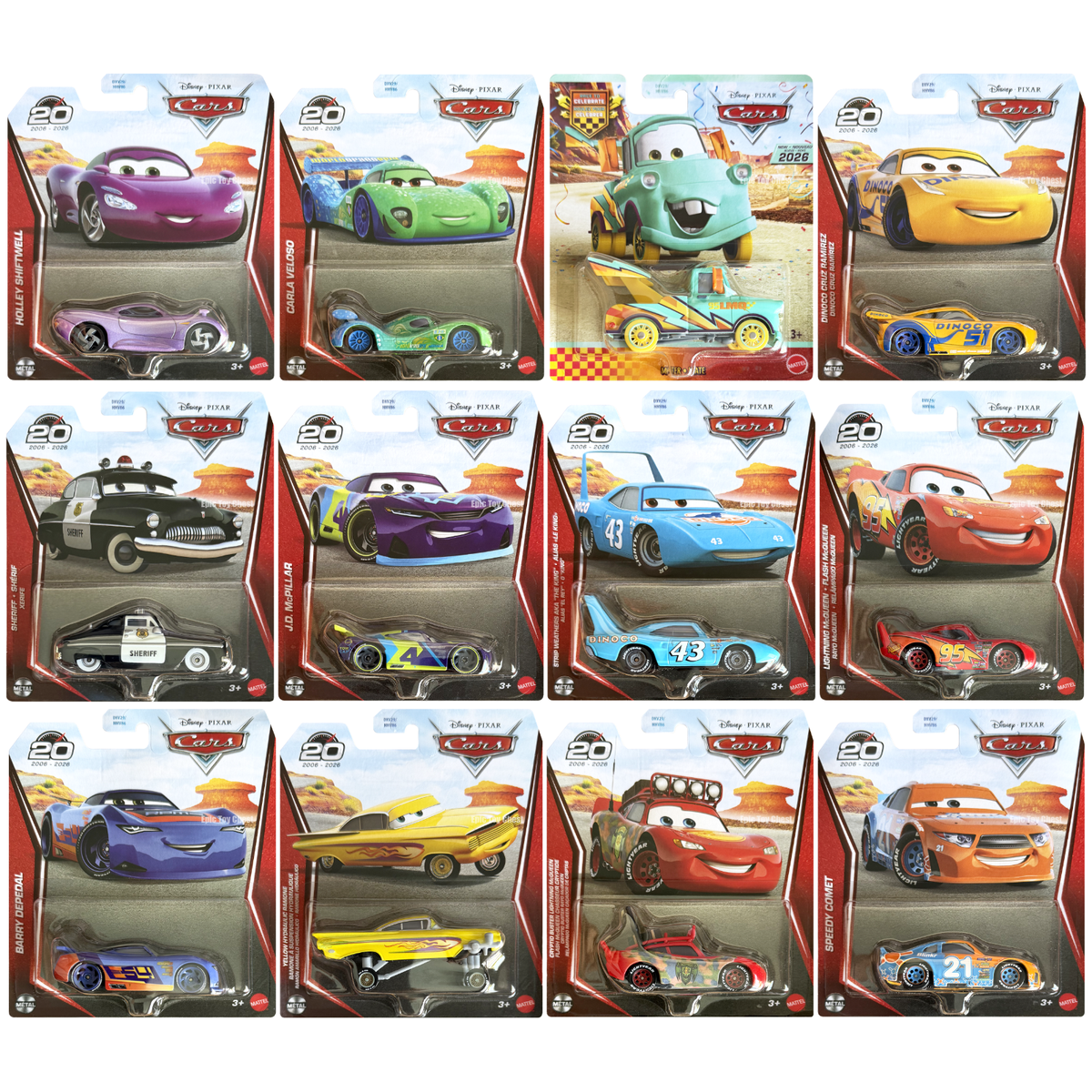 Disney Pixar Cars Character Cars 2026 Mix 8 Die-Cast Vehicle