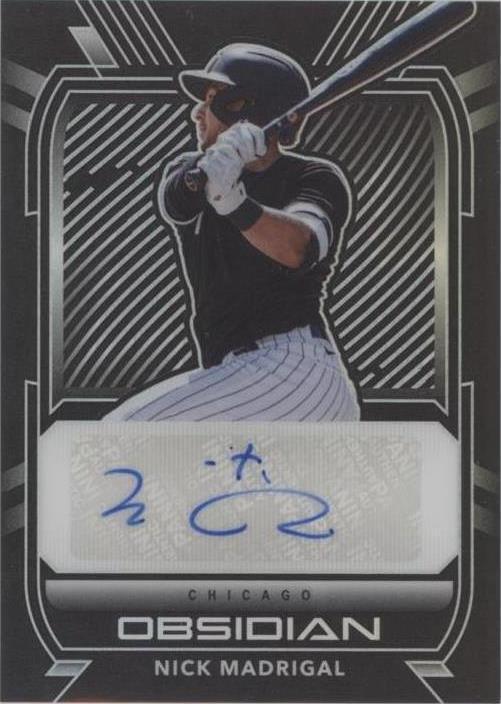 2021 Panini Chronicles - Obsidian Autographs Nick Madrigal #O-NM (AU, RC)