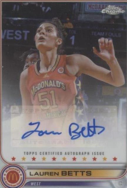 2022 Topps Chrome McDonald's All American - Chrome Autographs Lauren Betts...