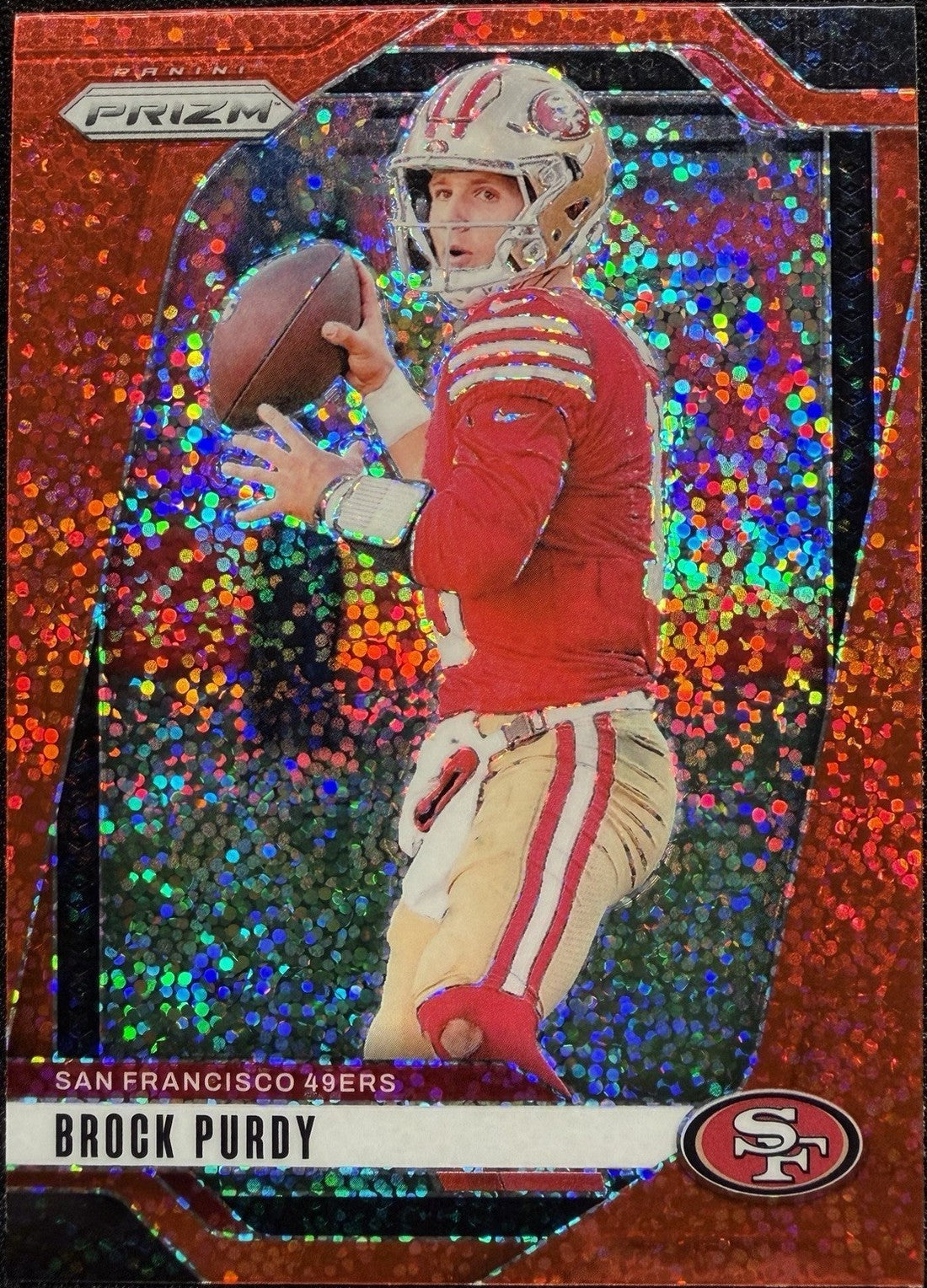 2024 Panini Prizm - Brock Purdy #249 Red Sparkle Prizm
