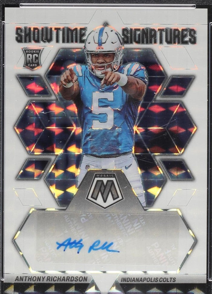 2023 Mosaic Anthony Richardson #SS-AR SHOWTIME SIGNATURES White Mosaic #/13