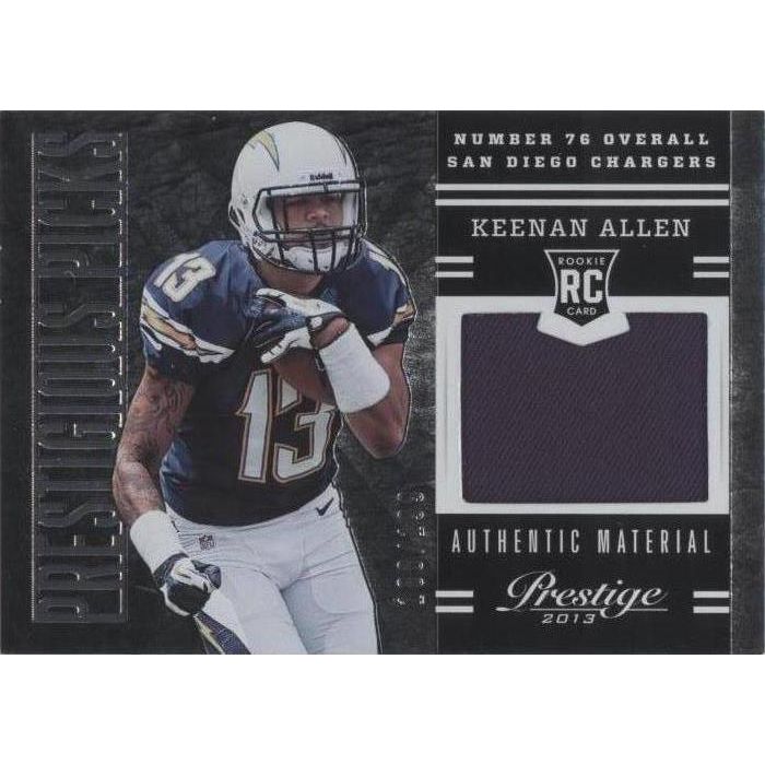 2013 Panini Prestige - Prestigious Picks Keenan Allen #7 Black Materials /199...