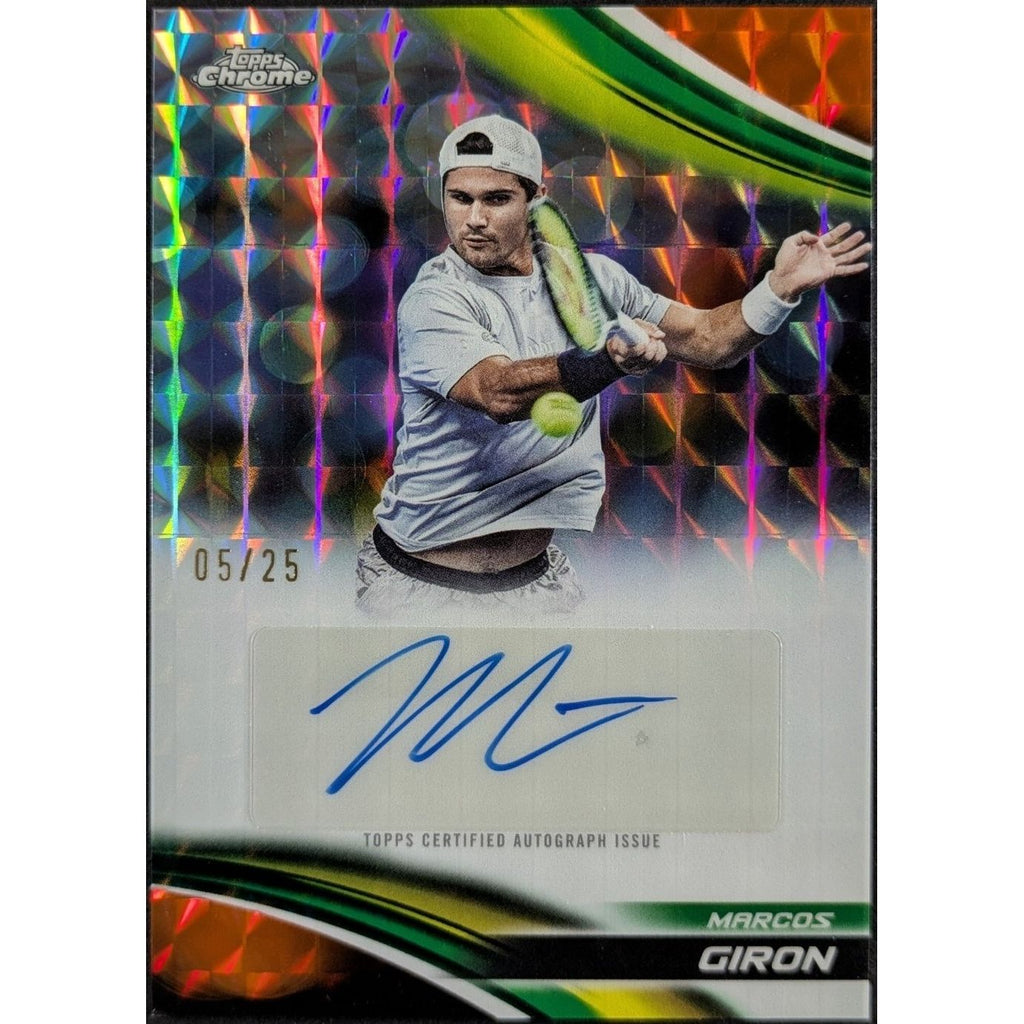 2025 Topps Chrome - Autographs I Marcos Giron #CA-MGN Orange Geometric Refractor