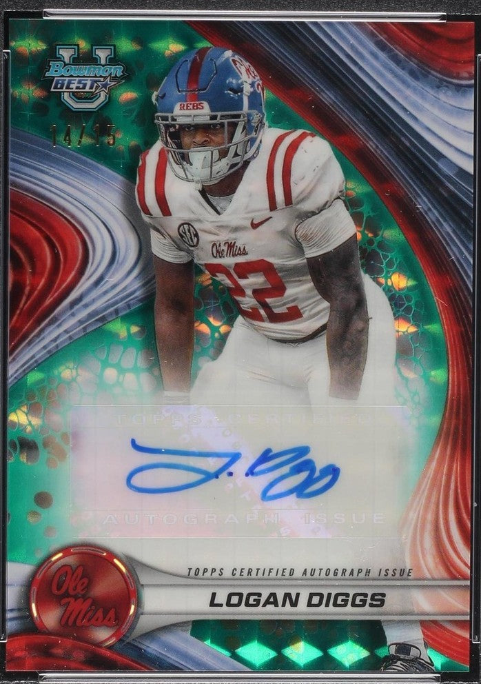 2024 Bowman's Best University - Best of 2024 Autographs Logan Diggs #BOA-LD Teal