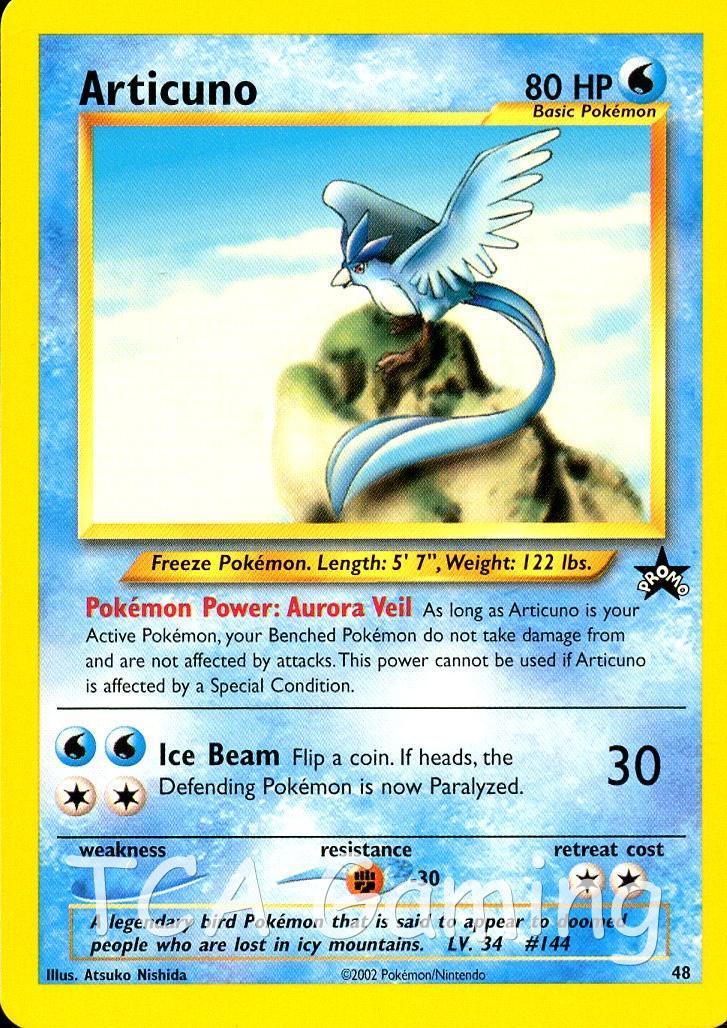 Pokémon TCG Articuno 48/53 Wotc Promo Holo EN 2002 NM