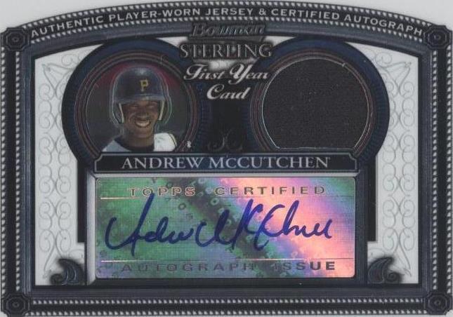 2005 Bowman Sterling - Andrew McCutchen #BS-AM Auto/Jersey (AU, MEM, RC)