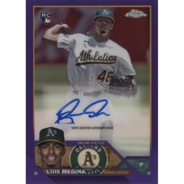 2023 Topps Chrome Update Series - Autographs Luis Medina #AC-LM Purple Refractor