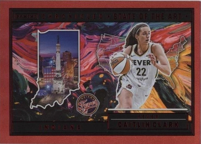 2025 Panini Caitlin Clark Chronicled #88 Holo Red Cracked Ice Indiana Fever WNBA
