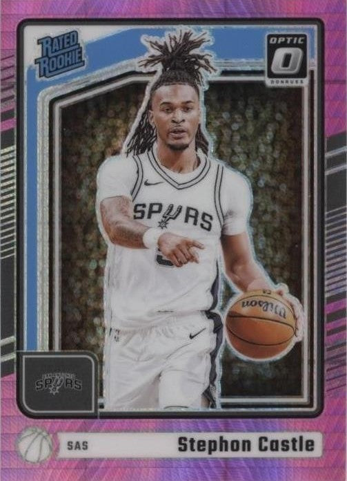 2024-25 Panini Donruss Optic - Rated Rookie Stephon Castle #254 Pink Hyper Prizm