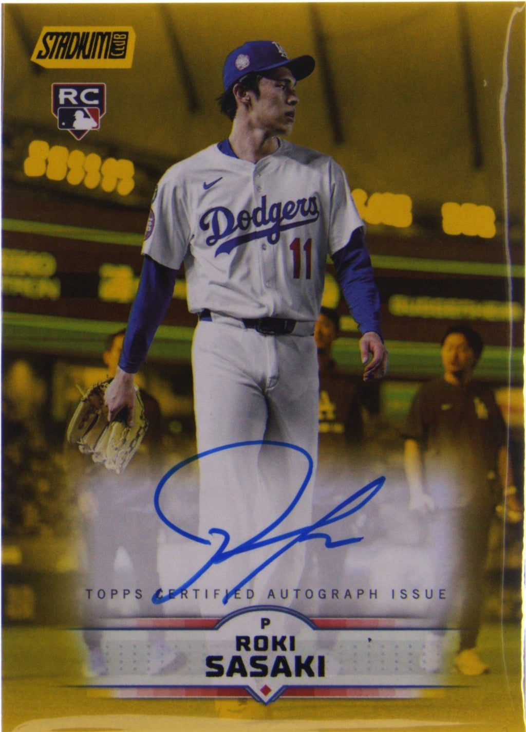 2025 Topps Stadium Club - Autographs Roki Sasaki #SCBA-RS Yellow (AU, RC)