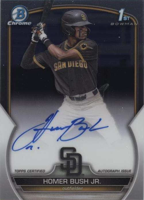 2023 Bowman Draft - Chrome Prospect Autographs Homer Bush Jr. #CDA-HB (AU, RC)