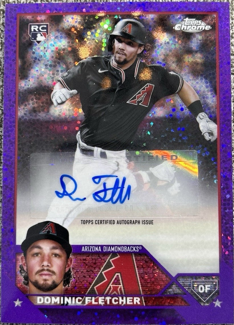 2023 Topps Chrome Update Series - Autographs Dominic Fletcher #AC-DF Purple...
