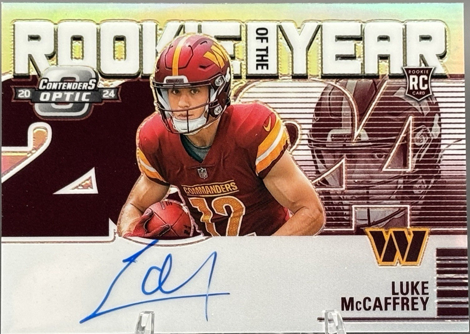 2024 Panini Contenders Optic - Rookie of the Year Contenders Luke McCaffrey...
