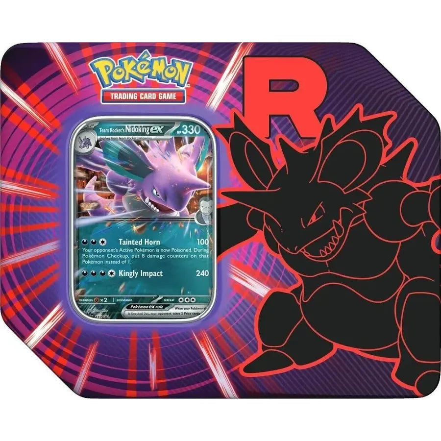 Pokémon Team Rocket Nidoking EX Tin
