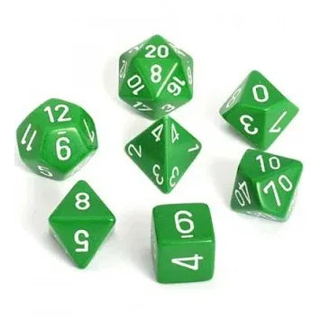 Green Polyhedral Dice (7 Count)
