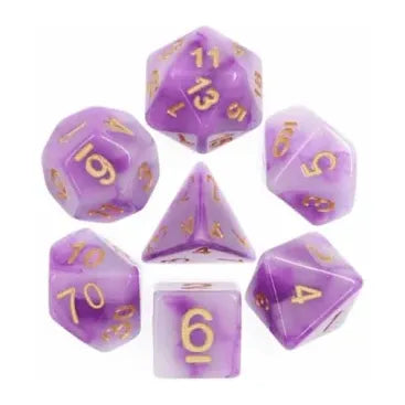 Purple/Jade Polyhedral Dice (7 Count)